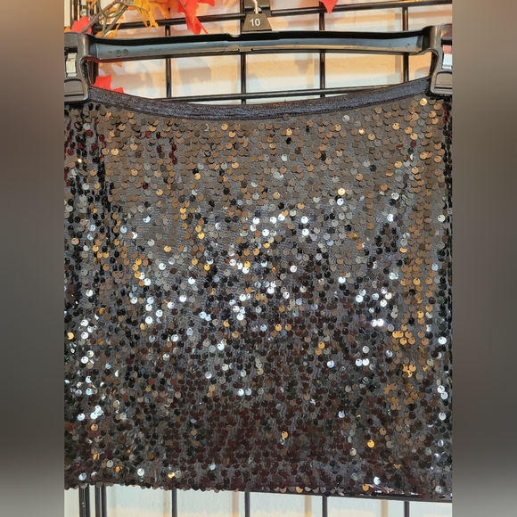Studio Y Black Stretch Sequin Mini Skirt Christmas Gift NYE! New Condition - Picture 2 of 5